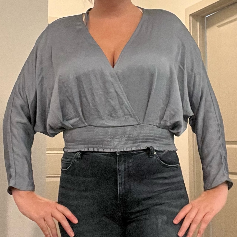 NW/OT Express dusty blue long sleeve